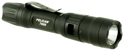 Pelican 7600 Tactical Flashlight  Black Anodized  37/479/944 Lumens White/Red/Green LED