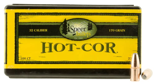 Speer 2259 Hot-Cor  32 Cal .321 170 gr Soft Point Flat Nose 100 Per Box/ 5 Case