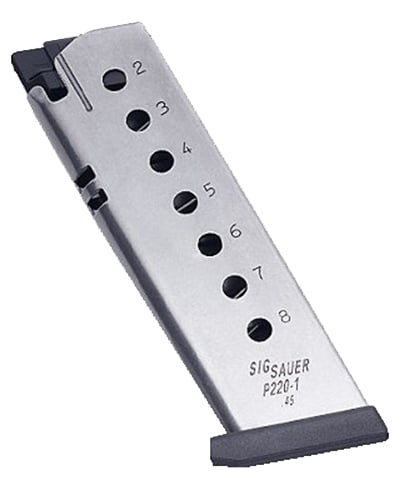 Sig Sauer MAG220458 P220 45 ACP Sig Sauer P220 8 Silver Detachable