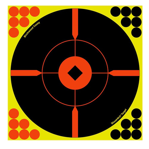 Birchwood Casey 34806 Shoot-N-C Reactive Target Self-Adhesive Paper Air Rifle/Centerfire Rifle/Rimfire Rifle Black/Yellow 8