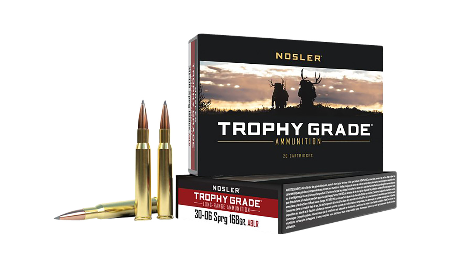 Nosler 60102 Trophy Grade Long-Range 30-06 Springfield 168 gr Nosler Spitzer AccuBond Long Range 20 Per Box/ 10 Case