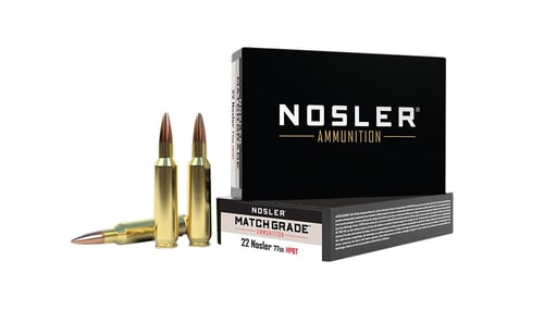 Nosler 60016 Match Grade  22 Nosler 77 gr Custom Competition Hollow Point Boat Tail 20 Per Box/ 10 Case