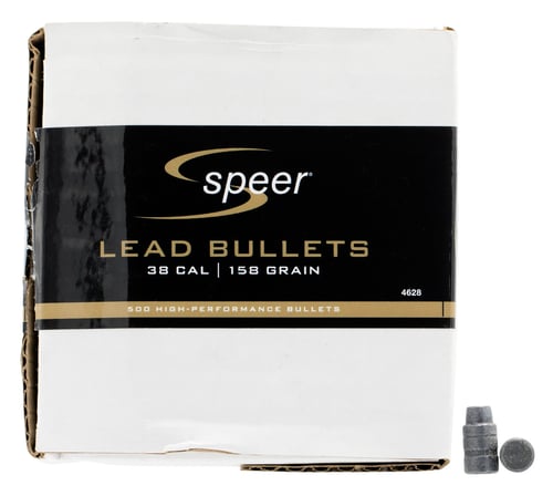 Speer 4628 Handgun  38 Cal .358 158 gr Lead Semi Wad Cutter Hollow Point 500 Per Box/ 1 Case