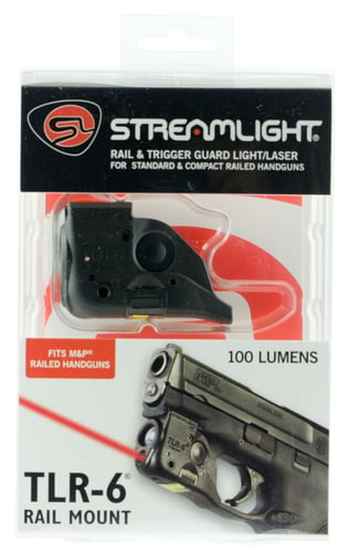 Streamlight 69293 TLR-6 Gun Light  Black 100 Lumens White LED/Red Laser Smith & Wesson M&P Shield