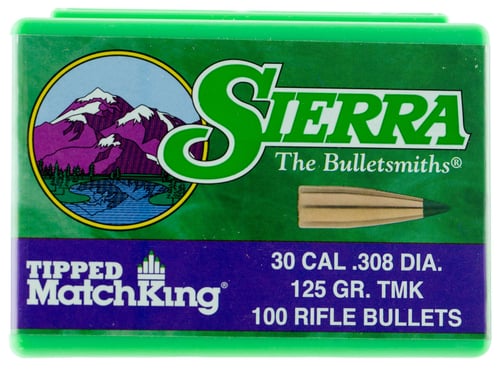 Sierra 7725 Tipped MatchKing  30 Cal .308 125 gr Tipped MatchKing/ 100 Per Box
