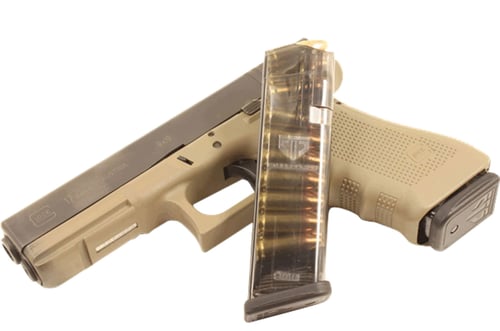 ETS Group GLK17 Pistol Mags  17rd 9mm Luger Compatible w/ Glock 17/18/19/26/45/34 Clear Polymer