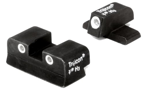 Trijicon 600465 Bright & Tough Night Sights- for Sig Sauer #6 Front/ #8 Rear  Black | Green Tritium White Outline Front Sight Green Tritium White Outline Rear Sight