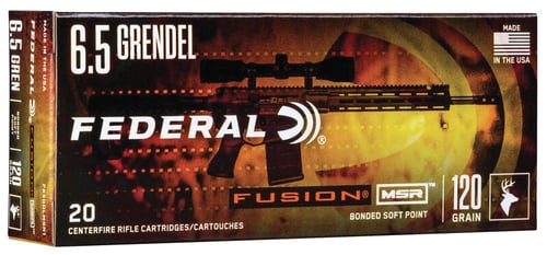 Fusion F65GDLMSR1 Rifle Ammo 6.5 GRENDEL 120 GR FUSION MSR, 20/Box