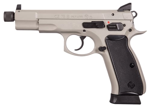 CZUSA 01235 CZ 75 B Omega SR 9mm Luger 5.20 Inch TB 101 Urban Gray Steel Frame/Slide Black Polymer Grips | 9x19mm NATO | 806703012353