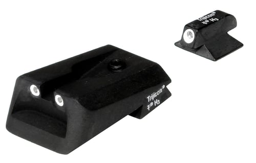 Trijicon 600295 Bright  Tough Night Sight Set 3Dot Tritium Green with White Outline Front, Novak Green with White Outline Rear Black Frame for Kimber | 719307201293