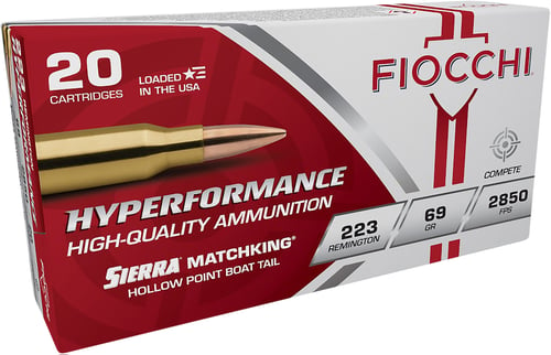 Fiocchi 223MKC Hyperformance Compete 223 Rem 69 gr Sierra MatchKing BTHP 20 Per Box/ 10 Case