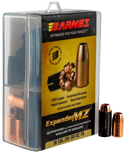 Barnes Bullets 30577 Expander MZ Muzzleloader 50 Cal Expander MZ Hollow Point 250 gr 24rd Box