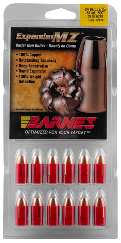 Barnes Bullets 30679 Expander MZ Muzzleloader 54 Cal Expander MZ Hollow Point 275 gr 24rd Box