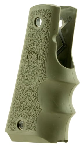 HOGUE GRIPS COLT GOVT MODEL W/FINGER GROOVES OD GREEN