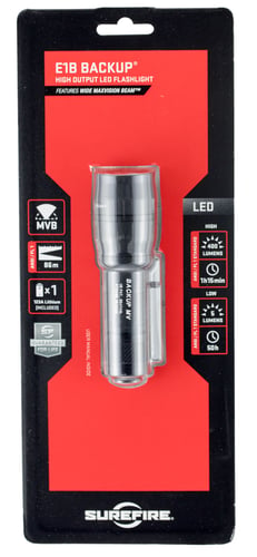 SureFire E1BMV E1B Backup MaxVision Black Anodized Aluminum White LED 5/400 Lumens 86 Meters Range