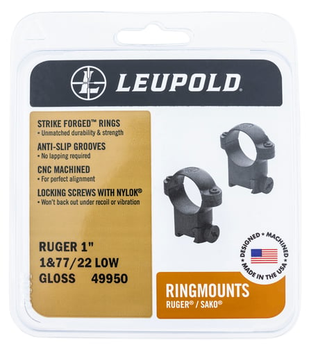 LEUPOLD RINGMOUNTS 30MM RUGER #1 & 77/22 HIGH MATTE