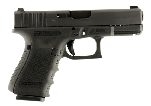 Glock PG1950701 G19 Gen 4 Double 9mm Luger   Black Interchangeable Backstrap Grip