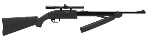 Crosman CLGY1000KT Legacy 1000 Air Rifle Pump 177 Black Rifled Steel Barrel, Black Receiver, Black Fixed All Weather Stock, Crossbolt Safety, Includes 4x15mm Scope