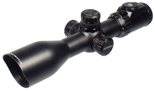 UTG SCP3-UM312AO Accushot  Black Hardcoat Anodized 3-12x 44mm 30mm Tube Illuminated Red/Green Mil-Dot Reticle