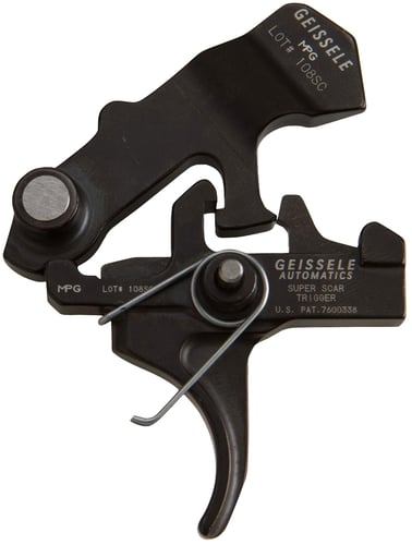 Geissele Automatics 05267 Super Sabra Trigger Pack Two-Stage Curved Trigger with 5.50-7.50 lbs Draw Weight & Black Oxide Finish for IWI Tavor, X95