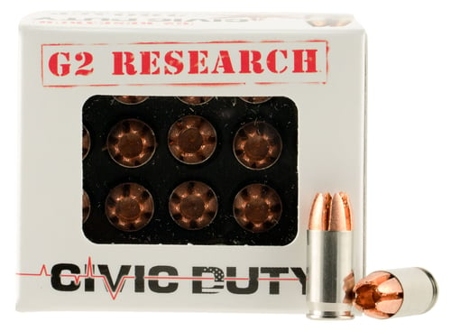 G2 Research G00621 Civic Duty  380 ACP 64 gr Copper Expansion Projectile 20 Per Box/ 25 Case