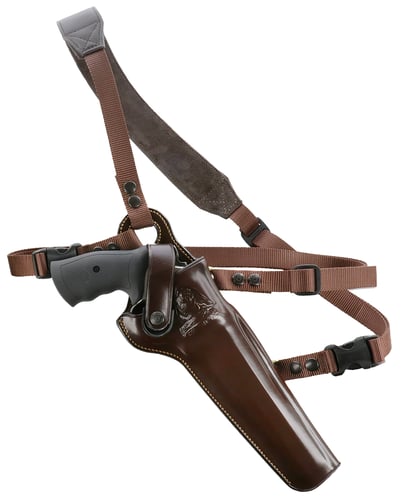 Galco KK148H Kodiak Chest Holster Havana Brown Leather Sholder Strap,Torso Strap Fits Ruger Blackhawk 7.50