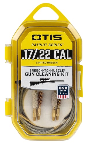 Otis FG70122 Patriot Cleaning Kit .17/.22Cal Handgun/Rifle/15 Pieces Yellow Plastic Box Case