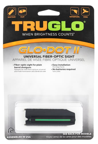 TRUGLO SIGHT GLO-DOT II GREEN SNAP-ON FOR PLAIN BARREL .410