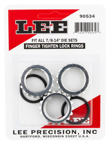 LEE DIE LOCK RINGS 3-PACK 7/8X14 THREADS