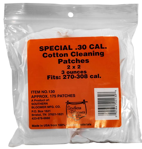 SOUTHERN BLOOMER .30 CALIBER CLEANING PATCH 175-PACK