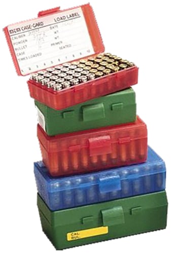 MTM P50-32-10 Case-Gard Ammo Box 50 Round Flip-Top 25 ACP 32 LC, Green