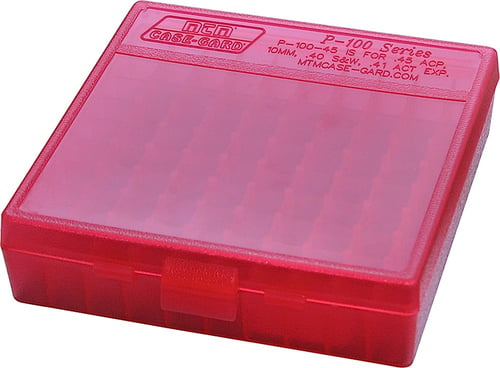 P100 SML HNDGN AMMO BOX 100RD - CLR RED