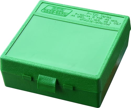 MTM AMMO BOX .44RM/.41RM/.45LC 100-ROUNDS GREEN