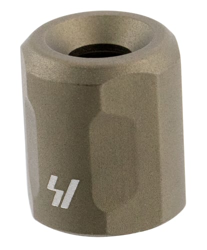 BARREL COVER THREAD PROTECTOR FDEBarrel Thread Protector FDE - .223/5.56 - The SI Barrel Thread Protector is a machined aluminum thread protector that adds a degree of customization and aesthetics to protect your crown and threads. Whether you are still deciding on a muzzlics to protect your crown and threads. Whether you are still deciding on a muzzle device for yoe device for yo