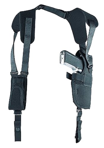 Uncle Mikes 83051 Sidekick Vertical Shoulder Holster Shoulder Size 05 Black Cordura Harness Fits Large Semi-Auto Fits 4.50-5