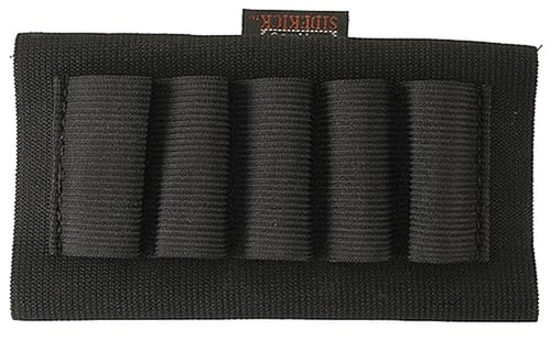 Uncle Mikes 88491 Buttstock Shell Holder  Nylon with Black Finish, Sewn-On Elastic Loops Holds up to 5rds for Shotguns