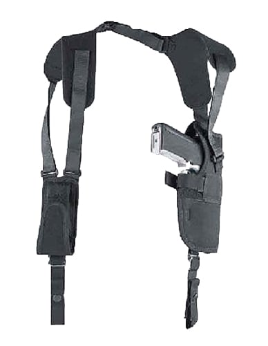 Uncle Mikes 75021 Pro-Pak Vertical Shoulder Holster Shoulder Size 02 Black Nylon Harness Fits S&W K/L & Similar Fits 4