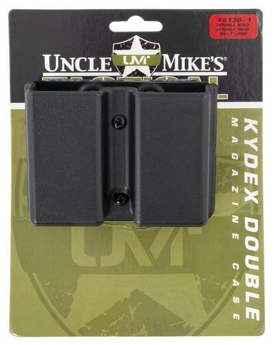 Uncle Mikes Kydex Double Mag Case Double Stack Belt Loop Blk