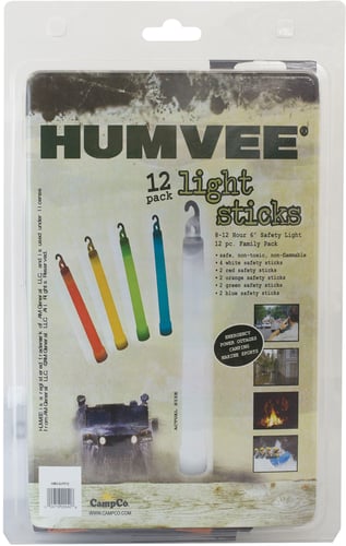 Humvee Adventure Gear HMV6FP10 Light Stick Family Pack Multi Color 6