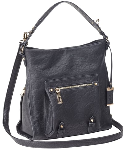 BULLDOG CONCEALED CARRY PURSE HOBO ANNA BLACK