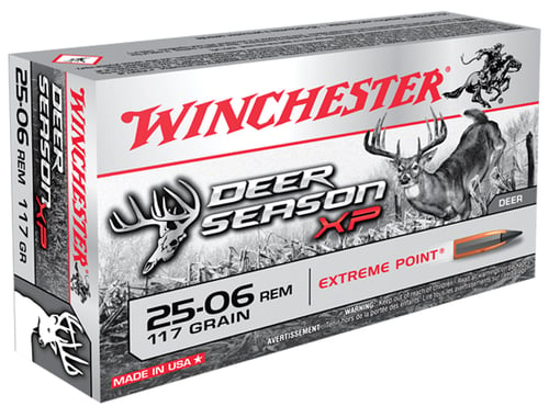 Winchester Ammo X2506DS Deer Season XP 25-06 Rem 117 gr Extreme Point 20 Per Box/ 10 Case