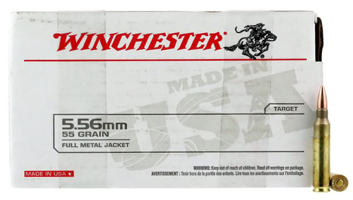 Winchester Ammo WM193150 USA  5.56x45mm NATO 55 gr Full Metal Jacket 150 Per Bx/ 4 Case Value Pack
