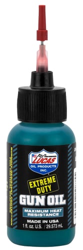 Lucas Oil 10875 Extreme Duty Gun Oil Against Heat, Friction, Wear 1 oz Squeeze Bottle