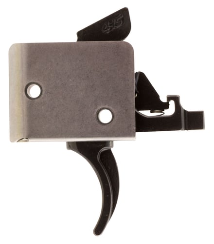 CMC Triggers 93502 Drop-In  Two-Stage Curved Trigger with 2-4 lbs Draw Weight & Black/Silver Finish for AR-15/AR-10