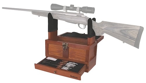 Outers 70084 Wooden Chest Universal Kit Multi-Caliber Rifle/Shotgun/Pistol 25 Pieces