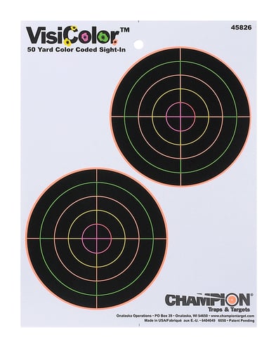 VISISCOLOR 5IN DOUBLE BULLVisi Color Paper Targets Double 5