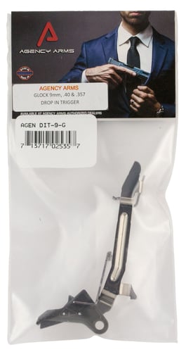 Agency Arms DIT-9-G Drop-In  fits Glock 9, 40, 357 Not 42,43 Gray Flat 3.50 lbs