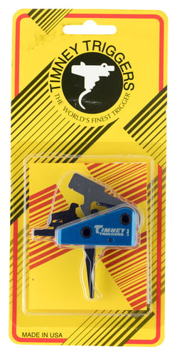 Timney Triggers 663SST Targa Long Trigger  Two-Stage Straight Trigger with 2 lbs Draw Weight & Black/Blue Finish for AR-Platform
