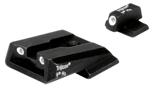 Trijicon 600442 Bright & Tough Night Sights- Smith & Wesson M&P  Black | Green Tritium White Outline Front Sight Green Tritium White Outline Rear Sight