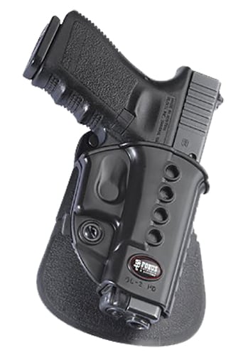 Fobus GL2E2RP Passive Retention Evolution OWB Black Polymer Paddle Compatible w/Glock 17/19/22/35 Includes Belt Loops Right Hand